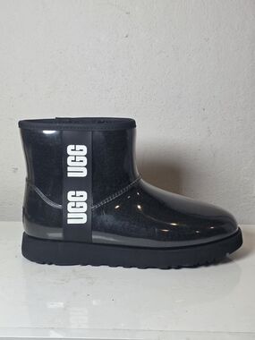 UGG Clear Black Short Rain Boot